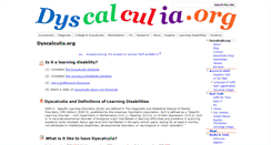 Desktop Screenshot of dyscalculia.org