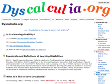 Tablet Screenshot of dyscalculia.org